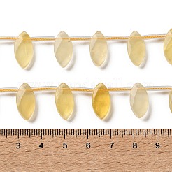 Natürliche gelbe Fluorit Perlen Stränge&nbsp;G-P607-A07-01