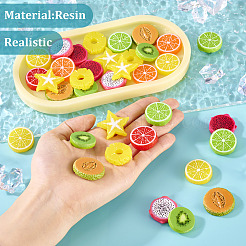 40 stücke 10 arten harz imitation obst modell&nbsp;DJEW-TA0001-18