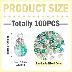 100 pz ciondoli in vetro&nbsp;PALLOY-TADJ00015