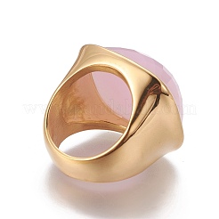 Ionenplattierung (IP) 304 Edelstahl-Fingerringe&nbsp;RJEW-E157-35G-01