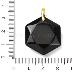 Anhänger aus natürlichem Obsidian mit Facettenschliff&nbsp;G-B188-03G-01
