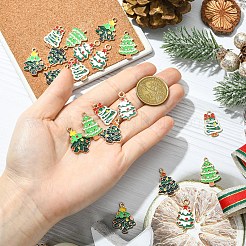 20 pendentifs en alliage émaillé sur le thème de Noël&nbsp;ENAM-YW0006-79