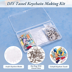 Kit de fabrication de porte-clés en fer à pompons&nbsp;DIY-TA0009-41