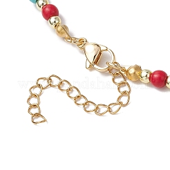 Set di collane e orecchini con perline sintetiche in turchese per donna&nbsp;SJEW-JS01317