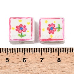 Perles de porcelaine à la main imprimés&nbsp;PORC-G016-04A