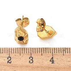 Pendientes de botón de acero inoxidable 304&nbsp;EJEW-F361-08G