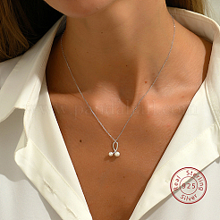 Colliers pendentifs en argent sterling plaqué rhodium anti-ternissement 925&nbsp;IZ0556