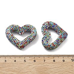 Herzförmige Polymer Clay Strassperlen&nbsp;CLAY-NH0001-09A