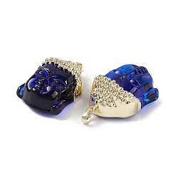 Mittelblaue Glasanhänger&nbsp;KK-I639-01GLG