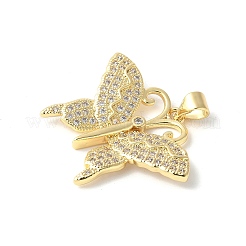 Pendenti in zirconi cubici trasparenti in micro pavè di ottone&nbsp;ZIRC-I071-13G