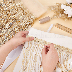 PVC-Pailletten-/Pailletten-Quastenfransen-Polyesterband&nbsp;DIY-WH0308-297B