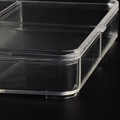 Rechteck geformt Kunststoff-Schmuck Perlenbehältern&nbsp;OBOX-O002-03