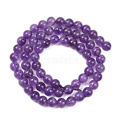 Natürlichen Amethyst Perlen Stränge&nbsp;G-A274-C01-6mm-03