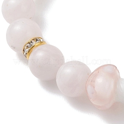 Stretcharmbänder aus Natursteinen und Glasperlen für Damen&nbsp;BJEW-JB13317