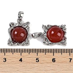 Anhänger aus natürlichem Karneol (gefärbt und erhitzt)&nbsp;KK-P283-52P