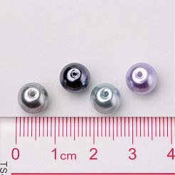 Mix perlati perline perla in vetro grigio-argento&nbsp;HY-X006-8mm-13