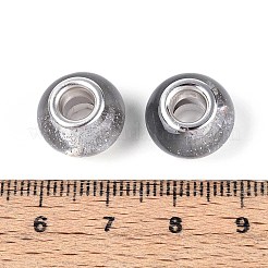 Perline europee rondelle in resina trasparente&nbsp;RESI-N044-02B