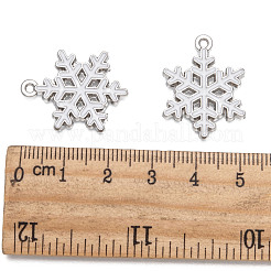 Schneeflocke-Legierung Schmelz Anhänger&nbsp;ENAM-R041-34
