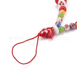 Sangles mobiles perlées au chalumeau faites à la main pour noël&nbsp;HJEW-JM00446-03