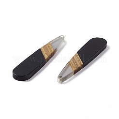 Gros pendentifs en résine opaque et bois de noyer&nbsp;RESI-M027-05H