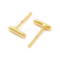 Pendientes de latón con letra inicial hueca&nbsp;EJEW-A044-01G-I