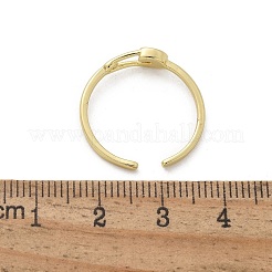 Muschelmanschettenringe aus Messing für Damen&nbsp;RJEW-C126-12G