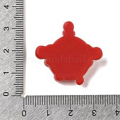 Cabochons décodés en résine opaque sur le thème du lapin de Noël&nbsp;RESI-S397-01C