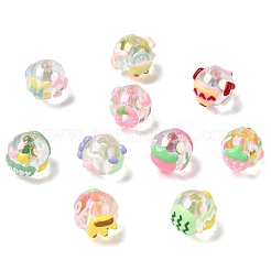 10 Stück 10 Stile DIY handgefertigte transparente Acryl-Emaille-Perlen&nbsp;MACR-FS0002-41