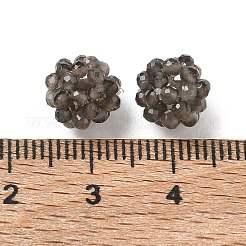 Obsidianperlen mit natürlichem Silberglanz&nbsp;GG-CBA2E9C-F15-01