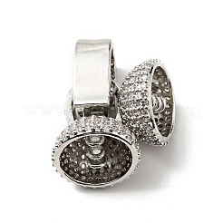 Messing Micro Pave klare Zirkonia Falte über Verschlüsse&nbsp;KK-G414-09P