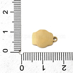Breloques en émail en acier inoxydable 304&nbsp;STAS-I336-04G-02