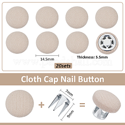 Boutons supérieurs de casquette en coton&nbsp;BUTT-BC0001-13C