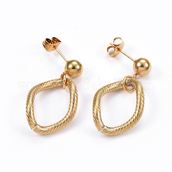 (Schmuck Parteien Fabrikverkauf) 304 Edelstahl Ohrstecker & Halskette Schmuck-Sets&nbsp;SJEW-L133-08G