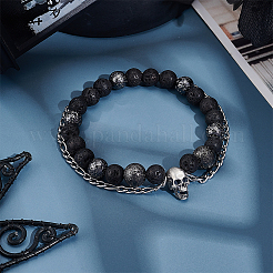 1 pz 925 perline a forma di teschio in argento sterling&nbsp;FIND-BC0014-17