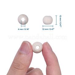 Unfertige Holzperlen&nbsp;X-WOOD-R196-12mm-LF