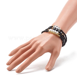 Prega e ama set di braccialetti elasticizzati con perline acriliche per regalo&nbsp;BJEW-JB06679