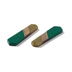 Pendentifs en résine opaque et bois de noyer&nbsp;RESI-M027-06I