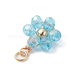 Pendenti con perline di vetro trasparente 10 pz 10 colori&nbsp;PALLOY-JF02581-02
