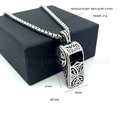 Collares colgantes de silbato punk de acero inoxidable 304&nbsp;BE9352