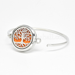 Bracelets de médaillon de diffuseur en laiton&nbsp;BJEW-Q691-11