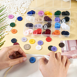 120pz 20 bottoni in resina a 4 fori a colori&nbsp;BUTT-TA0001-29B