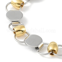 Bracelets à maillons ronds plats en acier inoxydable 201 pour femmes et hommes&nbsp;BJEW-I316-08B