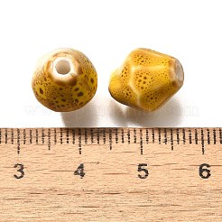 Perles en porcelaine émaillée de style vintage&nbsp;PORC-H013-01-04