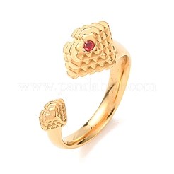 Offene Manschettenringe aus 304 Edelstahl mit Strassen&nbsp;RJEW-E302-03G