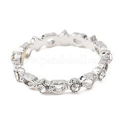 10 Stück Fingerringe aus Legierung mit Kristall-Strass&nbsp;WG3531F-03
