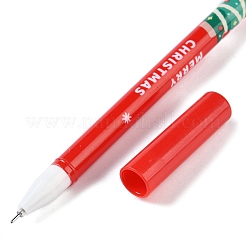 Bolígrafo de gel de plástico con temática navideña.&nbsp;AJEW-L097-01A