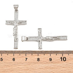 Pendentifs en laiton de Pâques sertis de micro-pavés de zircone cubique transparente&nbsp;CU-CBADC6C-09P-01