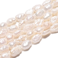 Fili di perle di perline keshi barocche naturali&nbsp;LS-PEAR-N031-01B
