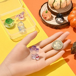 6 Stück 6 Stile Halloween transparente Harzanhänger&nbsp;CRES-YW0002-61