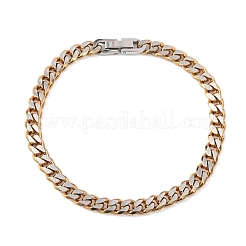 Bracelets à maillons cubains en acier inoxydable 304 pour femmes&nbsp;BJEW-F527-05G